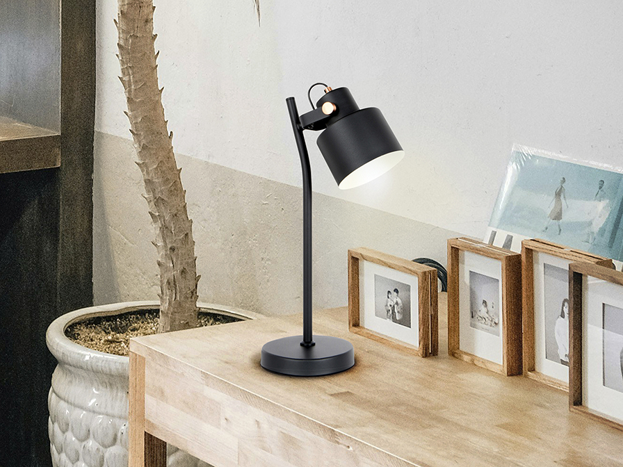 Schuller  Table lamps Erika 12469  I3 - ERIKA - TABLE LAMP 1L.  BLACK-COPPE