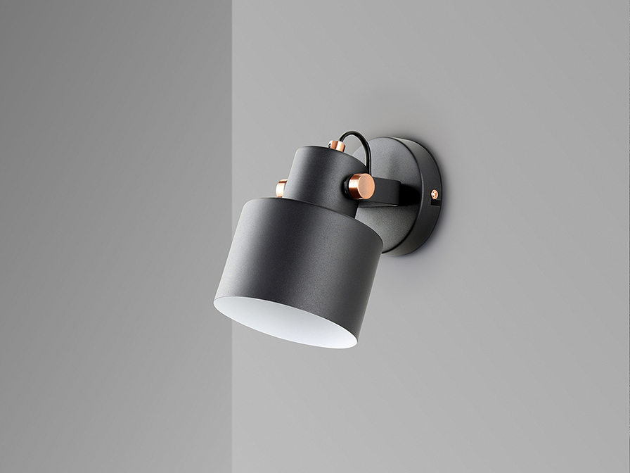 Schuller  Wall lamps Erika 12476  I3 - ERIKA - WALL LAMP 1L  BLACK-COPPER