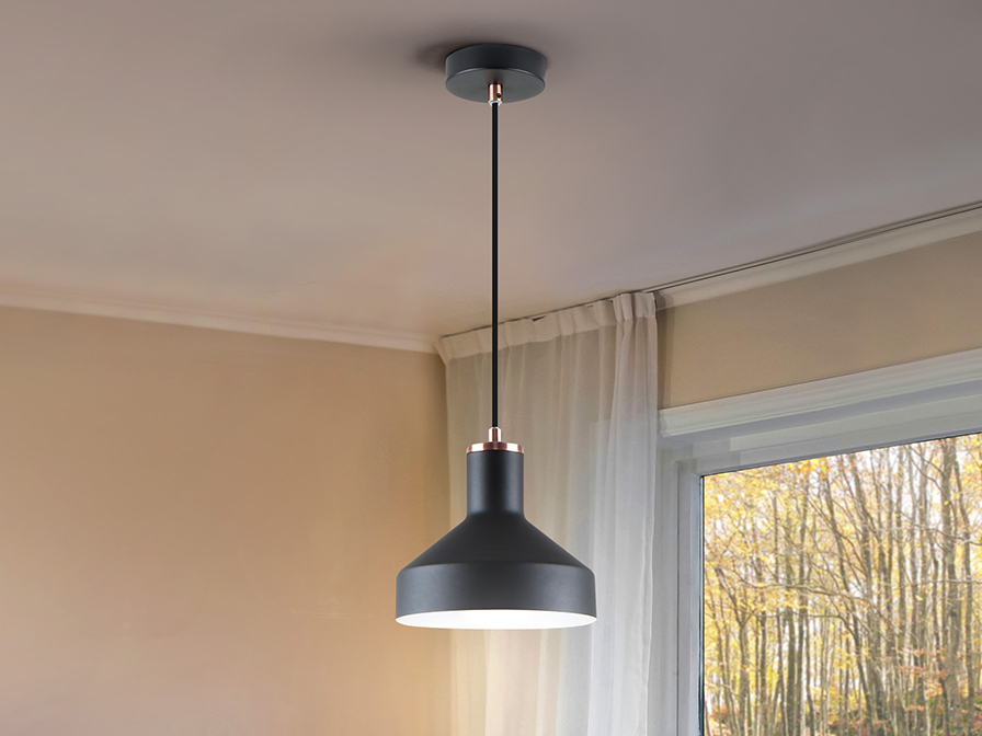 Schuller  1 Light Pendants Irias 12537  I3 - IRIAS - LAMP 1L  BLACK-COPPER