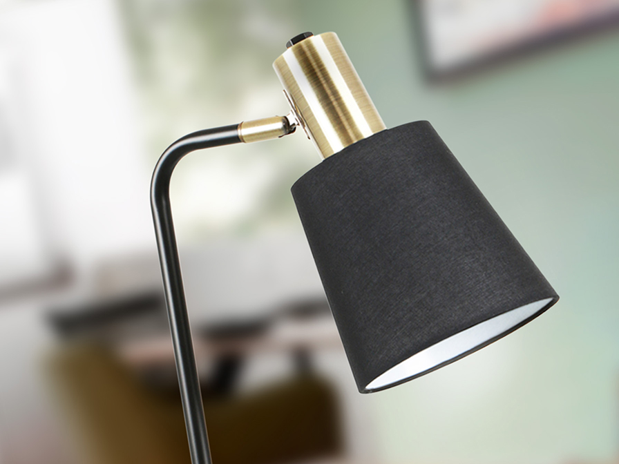 Schuller  Table lamps Gisela 12581  I3 - GISELA - TABLE LAMP 1L, BLACK-BRASS