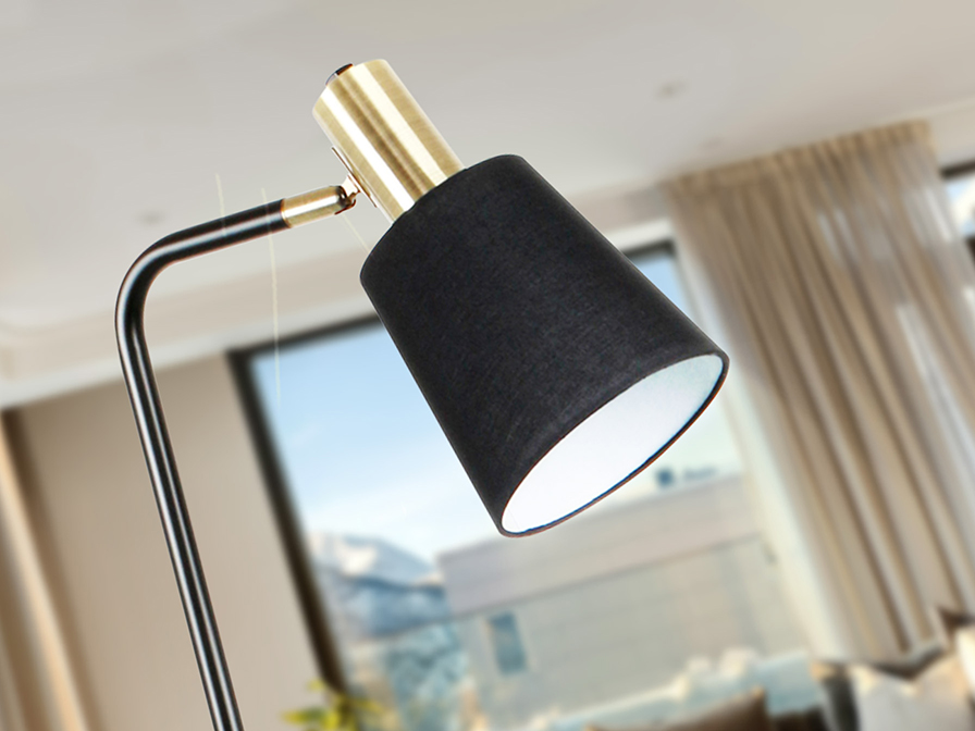 Schuller  Floor lamps Gisela 12592  I3 - GISELA - FLOOR LAMP 1L  BLACK-BRASS