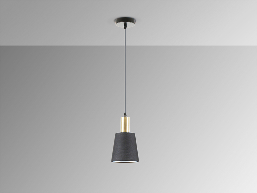 Schuller  1 Light Pendants Gisela 12607  I3 - GISELA - LAMP 1L  BLACK-BRASS