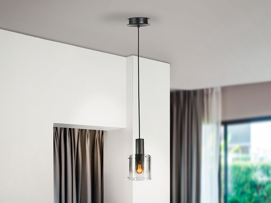 Schuller  1 Light Pendants Venize 12809  I3 - VENIZE - LAMP 1L BLACK-SMOKE