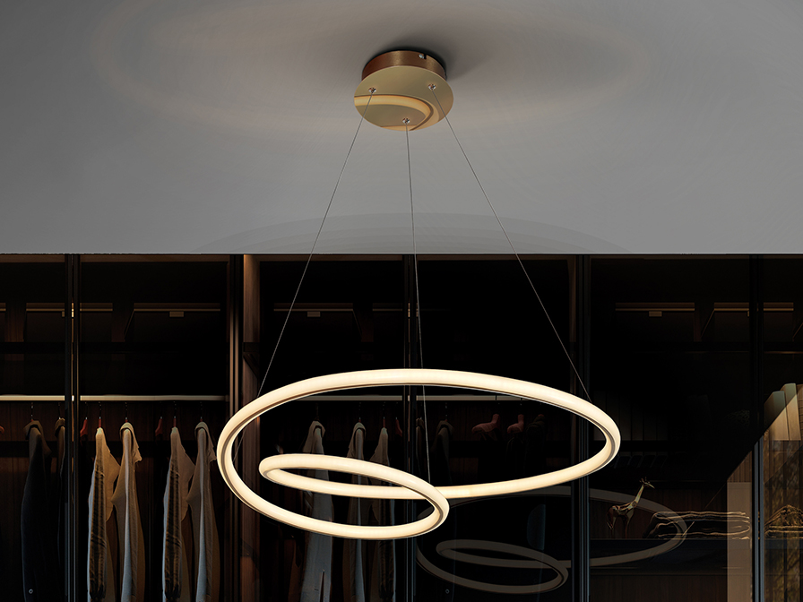 Schuller Lighting Pendants Tube 138611  ·TUBE· LAMP, GOLDEN