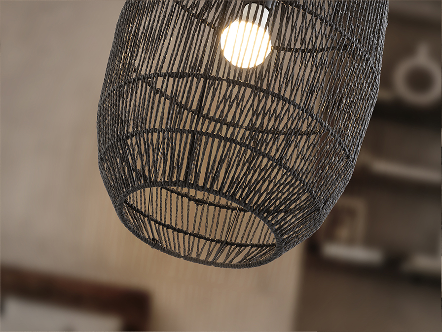 Schuller Lighting 1 Light Pendants Tizne 139122  TIZNE - CORDED PAPER LAMP 3D