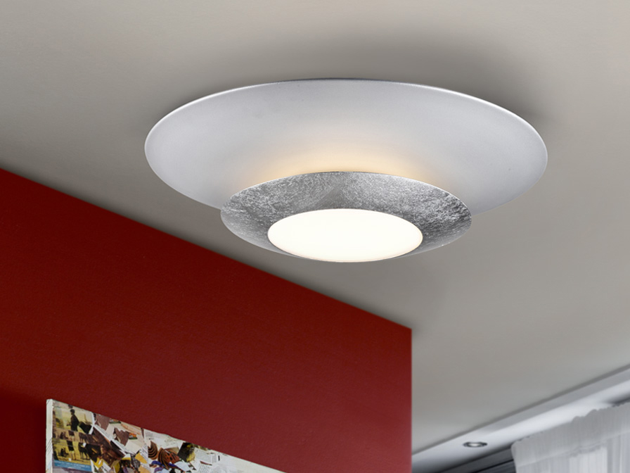 Schuller Ligthing Flush Ceiling Lamps Hole 148193  ·HOLE· LED CEILING LAMP SILVER, Ø42