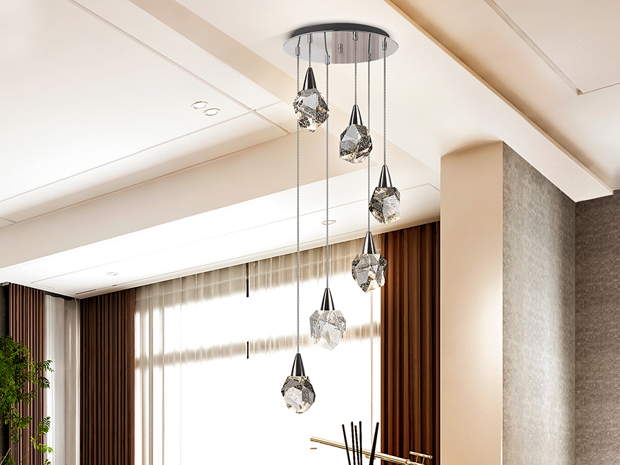 Schuller Lighting Pendants Aquaria 157239  ·AQUARIA· LAMP 6L, CHROME