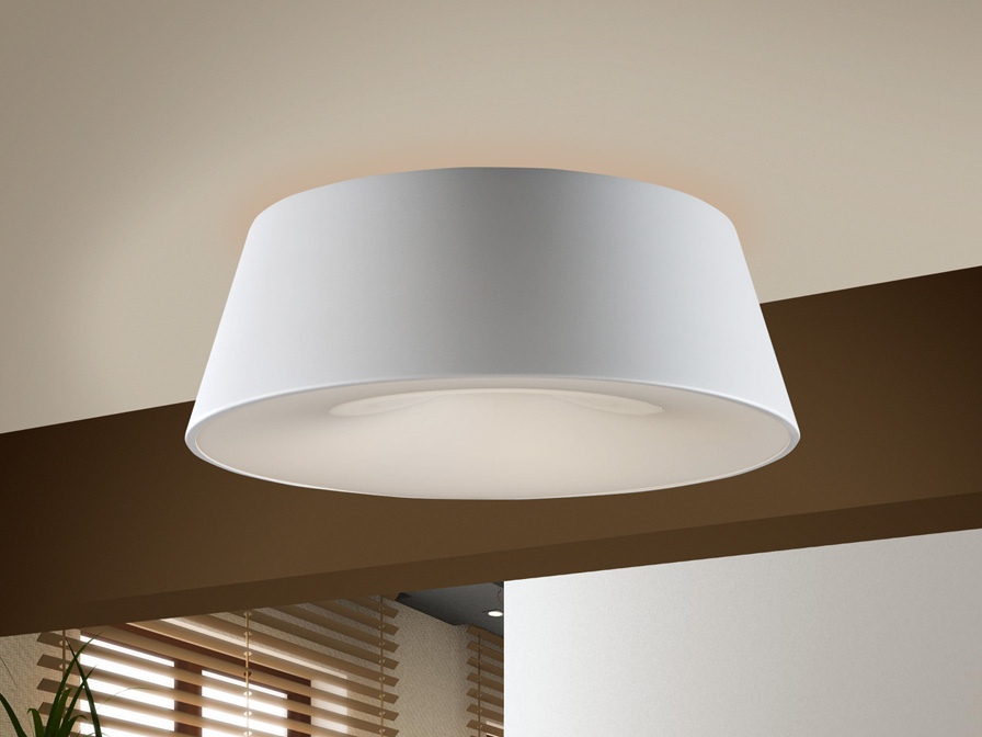 Schuller Ligthing Flush Ceiling Lamps Zone 198533  ·ZONE· WHITE CEILING LAMP, 4L.
