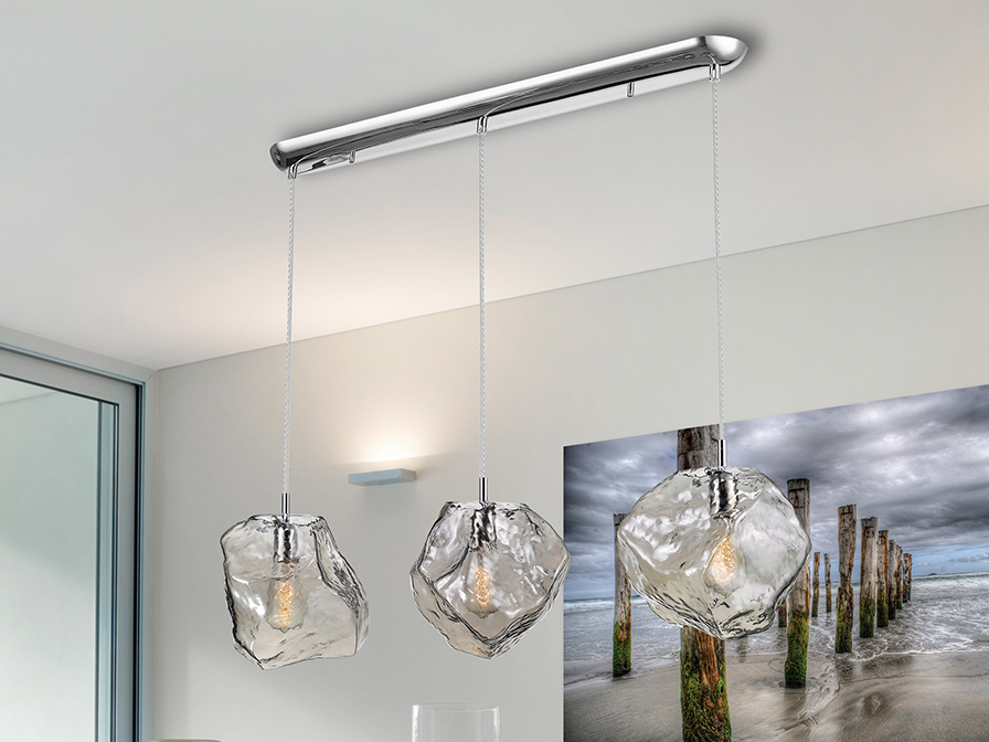 Schuller Ligthing Pendants Petra 213455  ·PETRA· LAMP 3L, CHROME E27