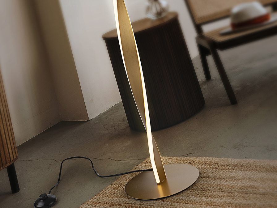 Schuller Lighting Floor lamps Twist 219213  TWIST - FLOOR LAMP GOLDEN