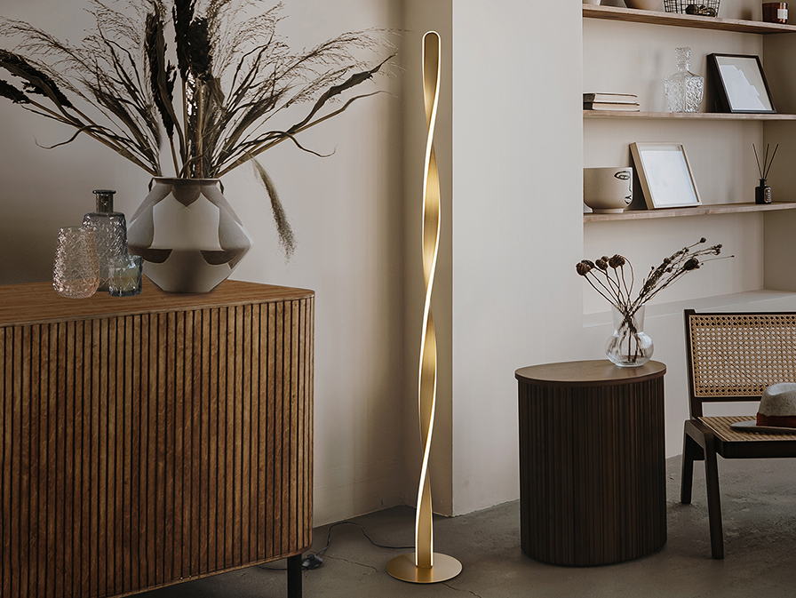 Schuller Lighting Floor lamps Twist 219213  TWIST - FLOOR LAMP GOLDEN