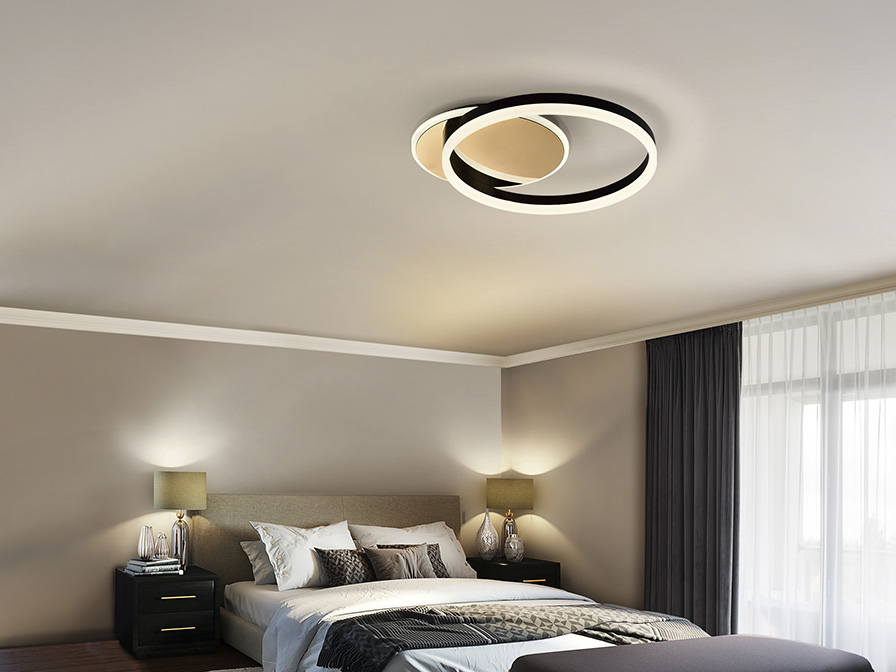 Schuller Lighting Flush Ceiling Lamps Oriel 226387  ·ORIEL· CEILING LAMP GOLD/BLACK