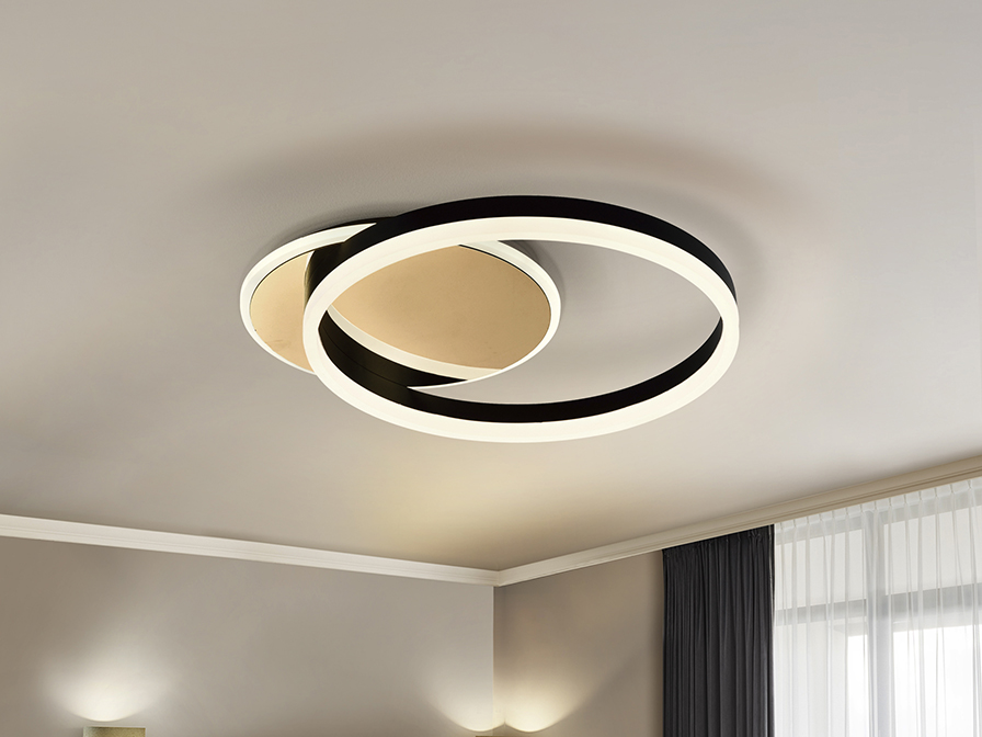 Schuller Lighting Flush Ceiling Lamps Oriel 226387  ·ORIEL· CEILING LAMP GOLD/BLACK