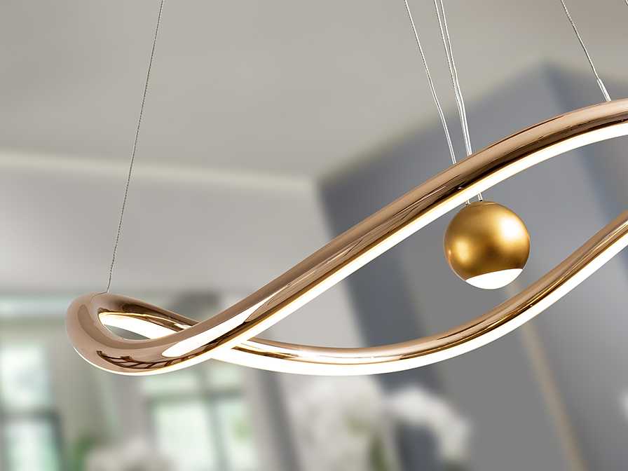 Schuller  Pendants Romina 227902  ROMINA- LAMP, GLOSS GOLDEN