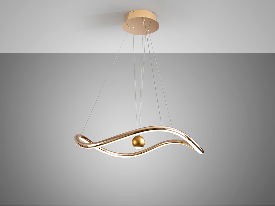 Schuller  Pendants Romina 227902  ROMINA- LAMP, GLOSS GOLDEN