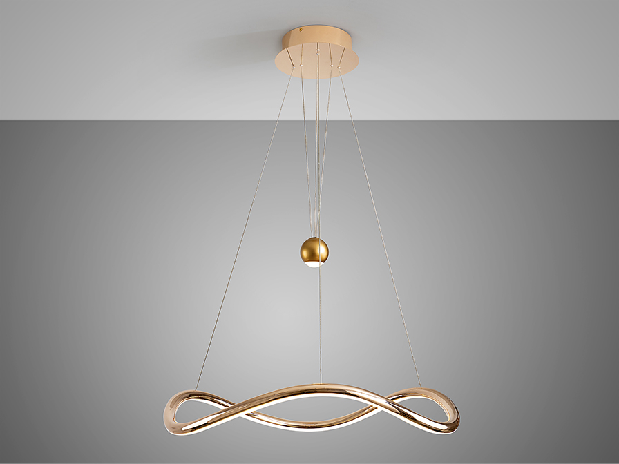 Schuller  Pendants Romina 227902  ROMINA- LAMP, GLOSS GOLDEN