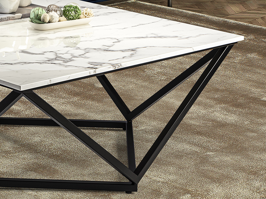 Schuller Furniture and decoration Side tables Luma 246729  ·LUMA· COFFEE TABLE BLACK/MARBLE