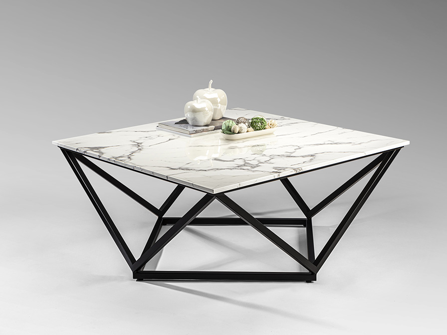 Schuller Furniture and decoration Side tables Luma 246729  ·LUMA· COFFEE TABLE BLACK/MARBLE