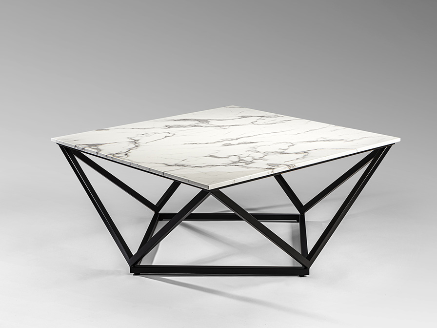 Schuller Furniture and decoration Side tables Luma 246729  ·LUMA· COFFEE TABLE BLACK/MARBLE