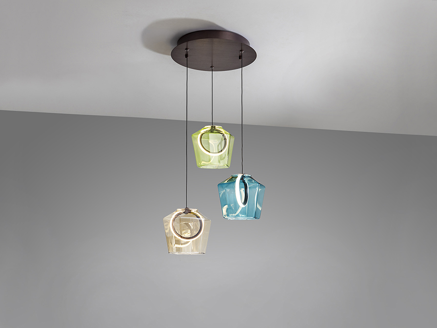 Schuller  Pendants Ingrid 279413  INGRID - LAMP 3L COLOURS