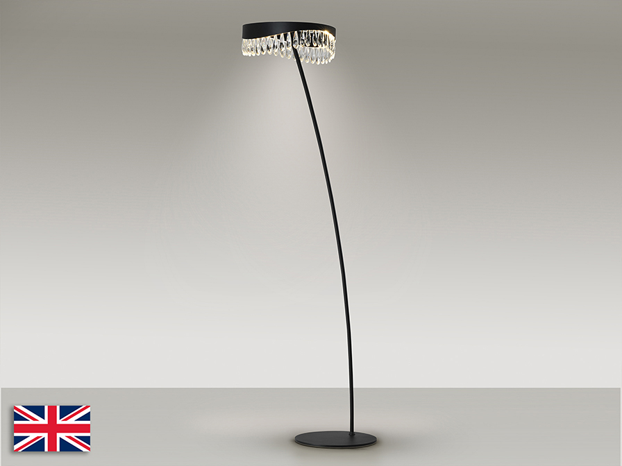 Schuller  Floor lamps Selene 294867UK  SELENE- FLOOR LAMP BLACK-GLASS UK