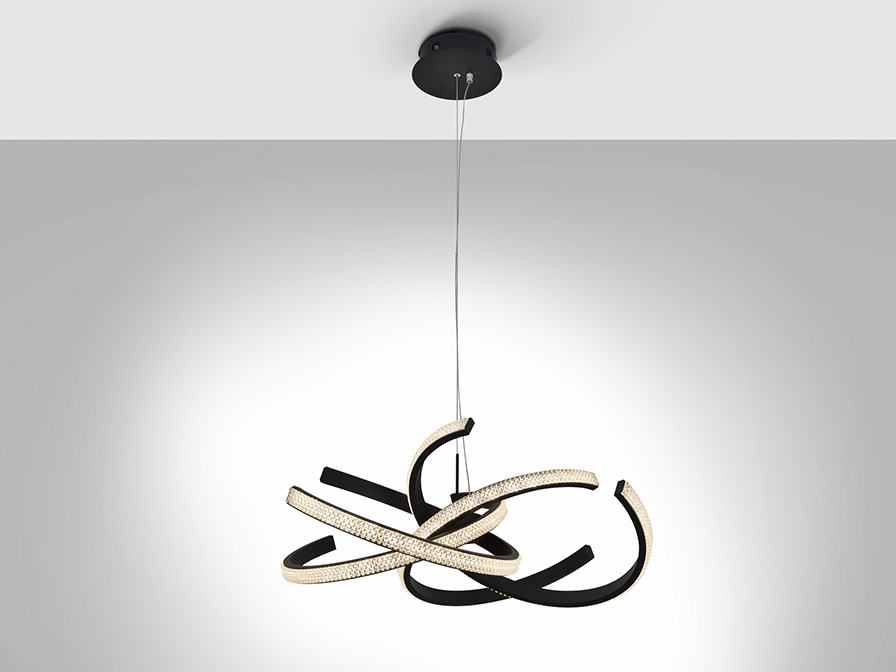 Schuller Lighting Pendants Ring II 302975  ·RING II· LAMP, BLACK, Ø70