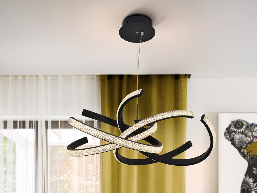 Schuller Lighting Pendants Ring II 302975  ·RING II· LAMP, BLACK, Ø70