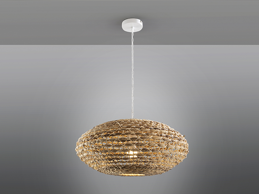 Schuller Lighting 1 Light Pendants Nana 306278  NANA - RATTAN LAMP 1L D60