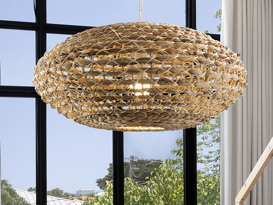 Schuller Lighting 1 Light Pendants Nana 306278  NANA - RATTAN LAMP 1L D60