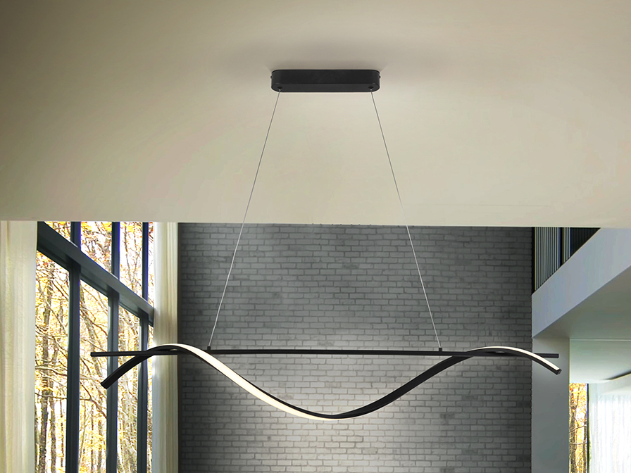 Schuller Lighting Pendants Boa 307529  ·BOA· LAMP, BLACK