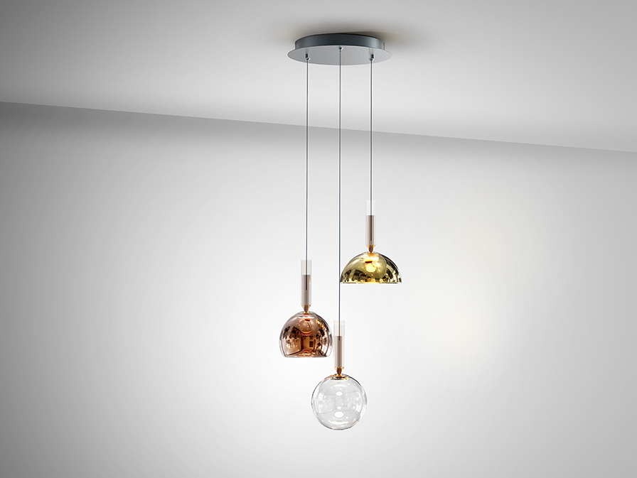 Schuller  Pendants Charlize 312011  CHARLIZE - LAMP 3L COLOURS