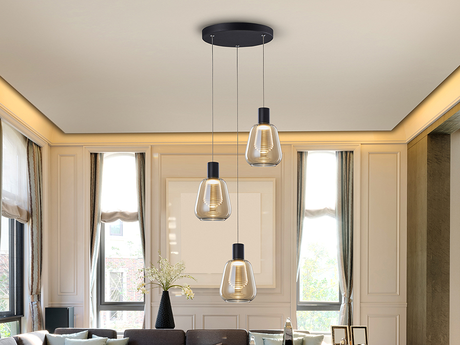 Schuller  Pendants Carisa 341039  CARISA- LAMP 3L BLACK D35