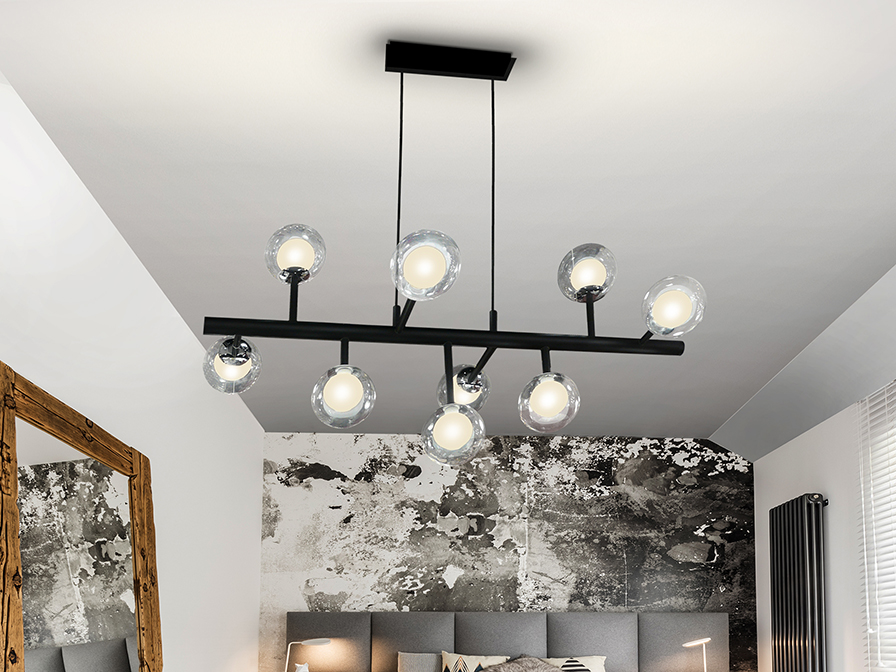 Schuller Lighting Pendants Altais 345509D  ·ALTAIS·LAMP 9L., B/CH,DIMMABLE