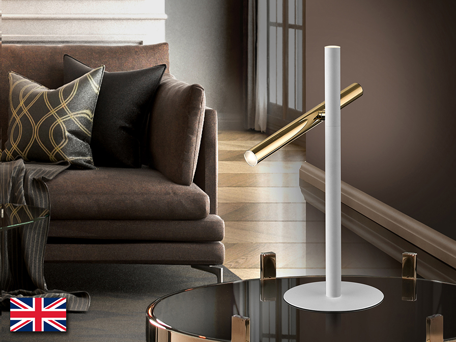 Schuller Ligthing Table lamps Varas 373599UK  ·VARAS·TABLE LAMP 2L., GOLD/WHITE