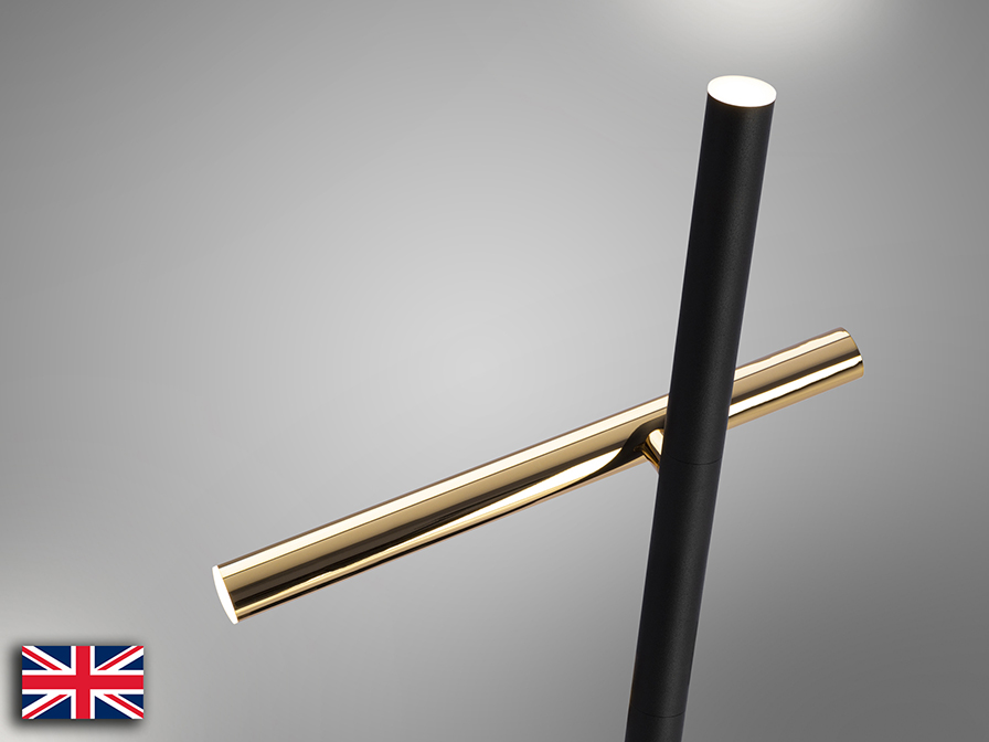 Schuller Ligthing Floor lamps Varas 373685UK  ·VARAS· FLOOR LAMP, BLACK/GOLD 2L