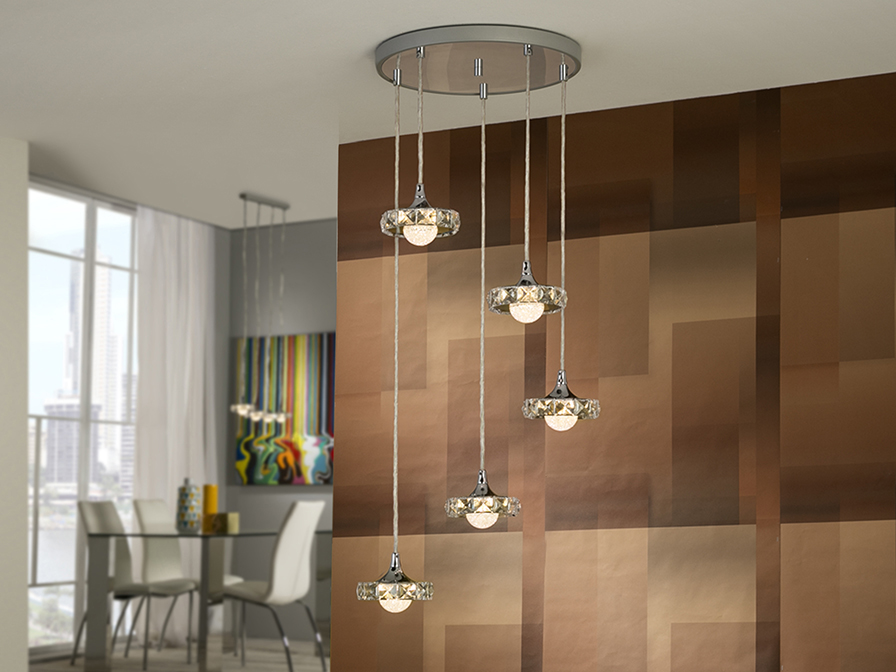 Schuller  Pendants Suria 376370  ·SURIA· LED LAMP, 5L.