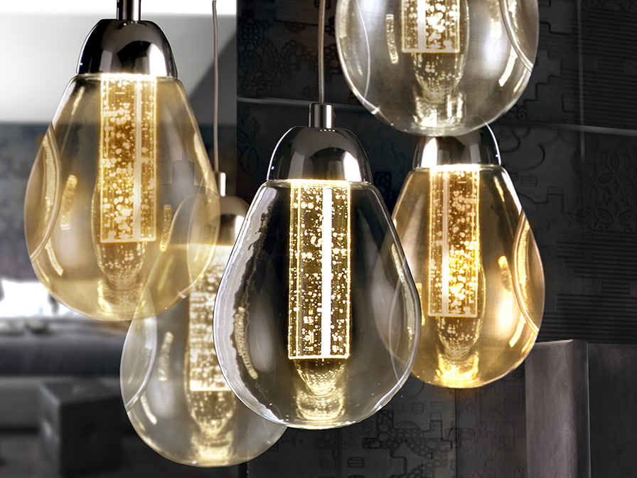 Schuller Lighting Pendants Taccia 394834  ·TACCIA· LAMP 6L,CHROME/COLOUR