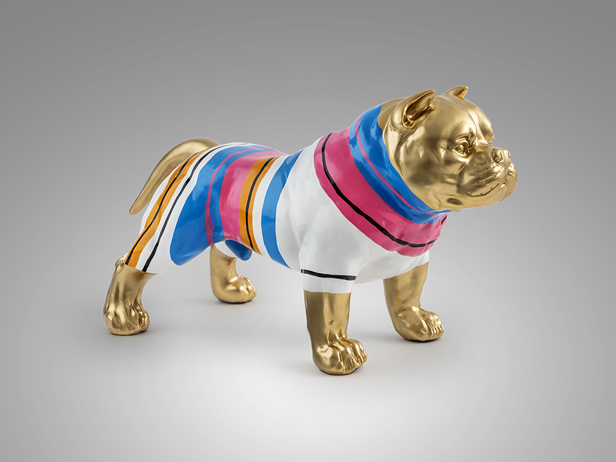 Schuller  Decorative figures Taison 396637  TAISON - MEDIUM PITBULL - GOLDEN-STRIPES