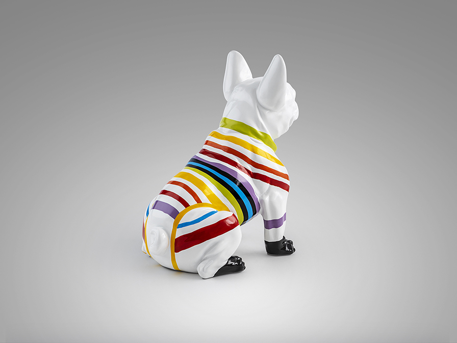 Schuller  Decorative figures Frenchi 408374  FRENCHI - WHITE FRENCH BULL - STRIPES