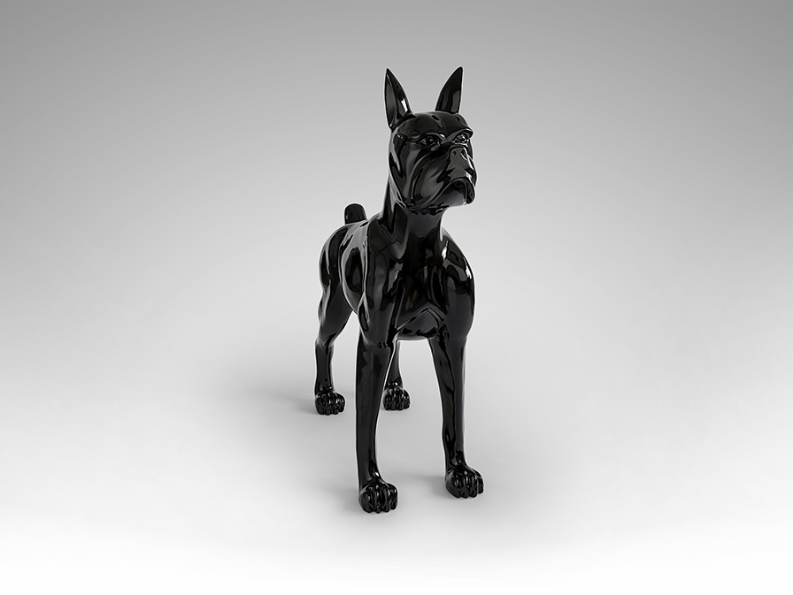 Schuller  Decorative figures Odin 448622  ODIN - LARGE BOXER - BLACK