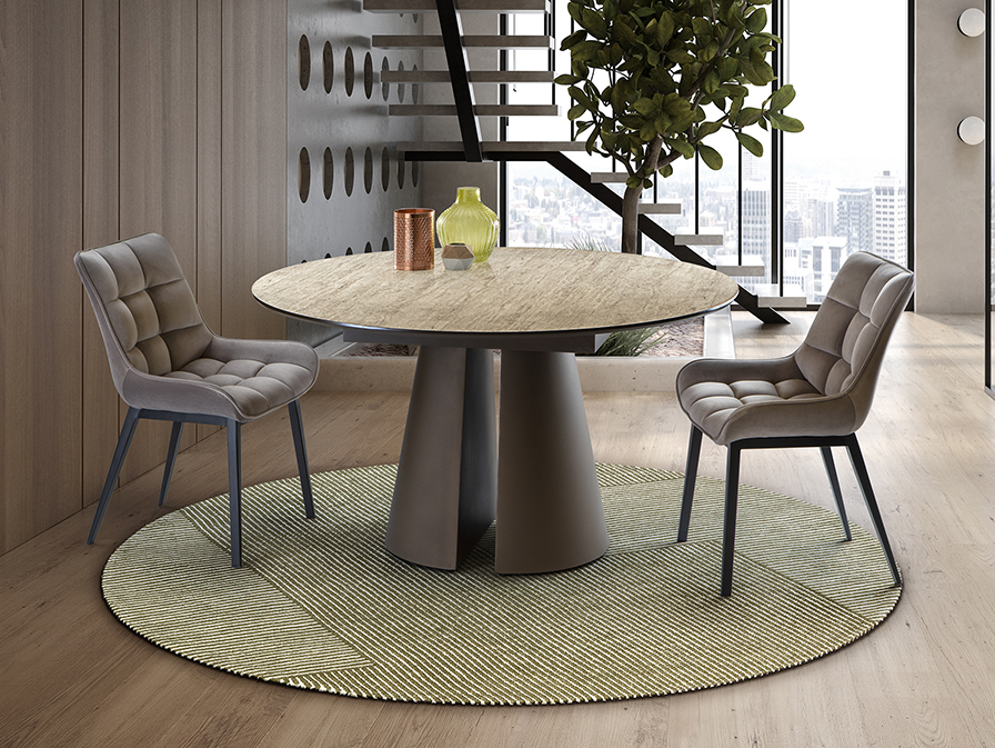 Schuller Decoration,mirrors and.. Dining tables Samara 497947  SAMARA - DINING TABLE - TRAVERTINE/BROWN