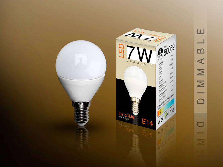 Schuller Lighting Bulbs and Accessories E14 50069  DIMMABLE LED BULB 3000K 7W E14