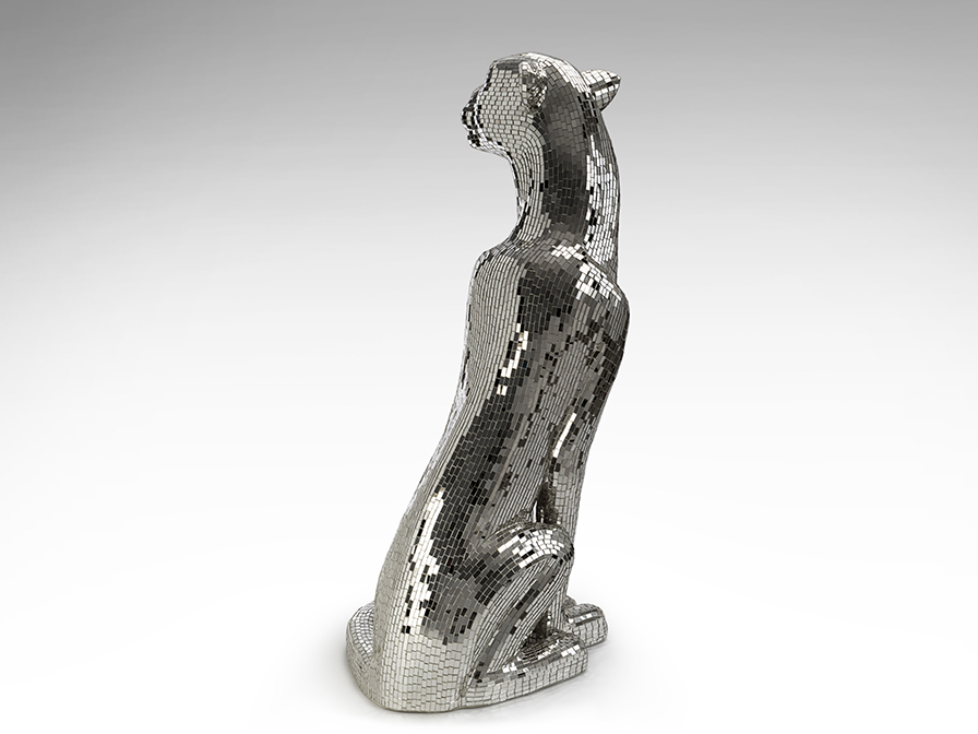 Schuller Decoration,mirrors and.. Decorative figures Baguira 523306  ·BAGUIRA·LEOPARD FIGURE,SILVER, RIGHT