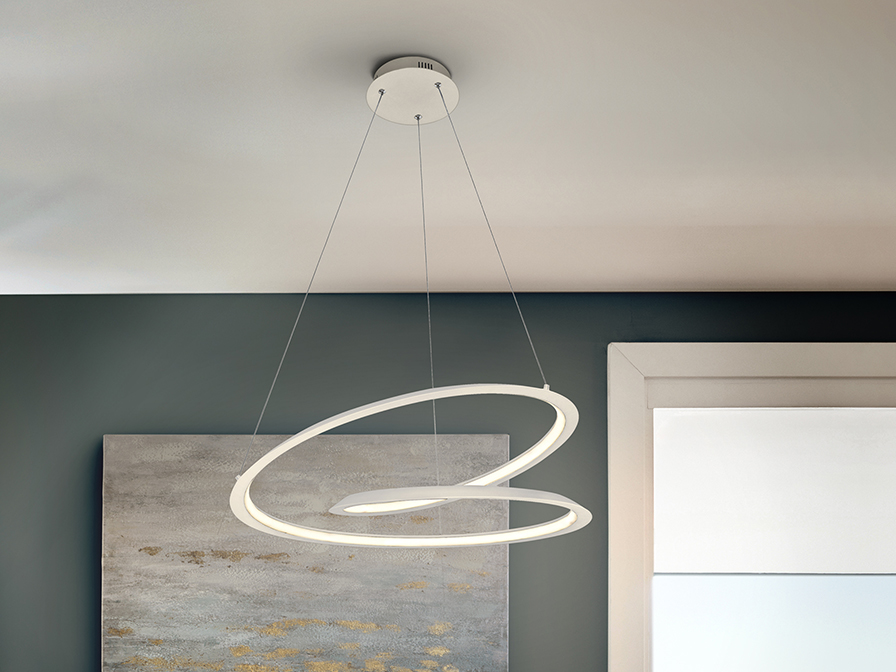 Schuller    527576  ·LOOPING· LAMP, WHITE Ø60