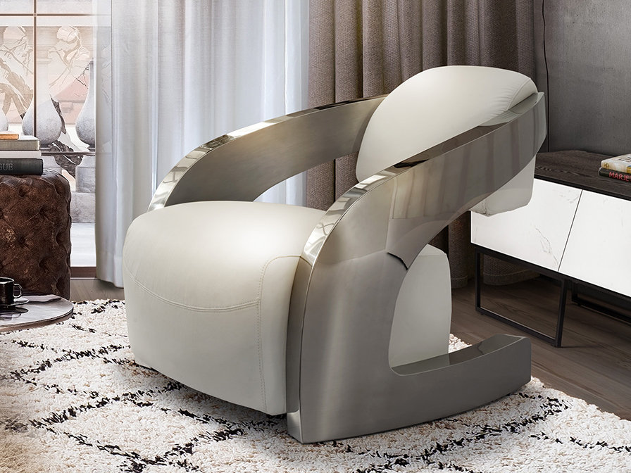 Schuller Decoration,mirrors and..  Amanda 532115  ·AMANDA· ARMCHAIR, STEEL AND WHITE