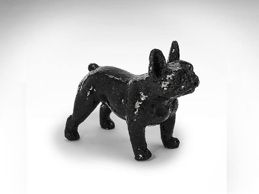 Schuller  Decorative figures Atila 543712  ·ATILA· BULLDOG FIGURE, BLACK GLASS