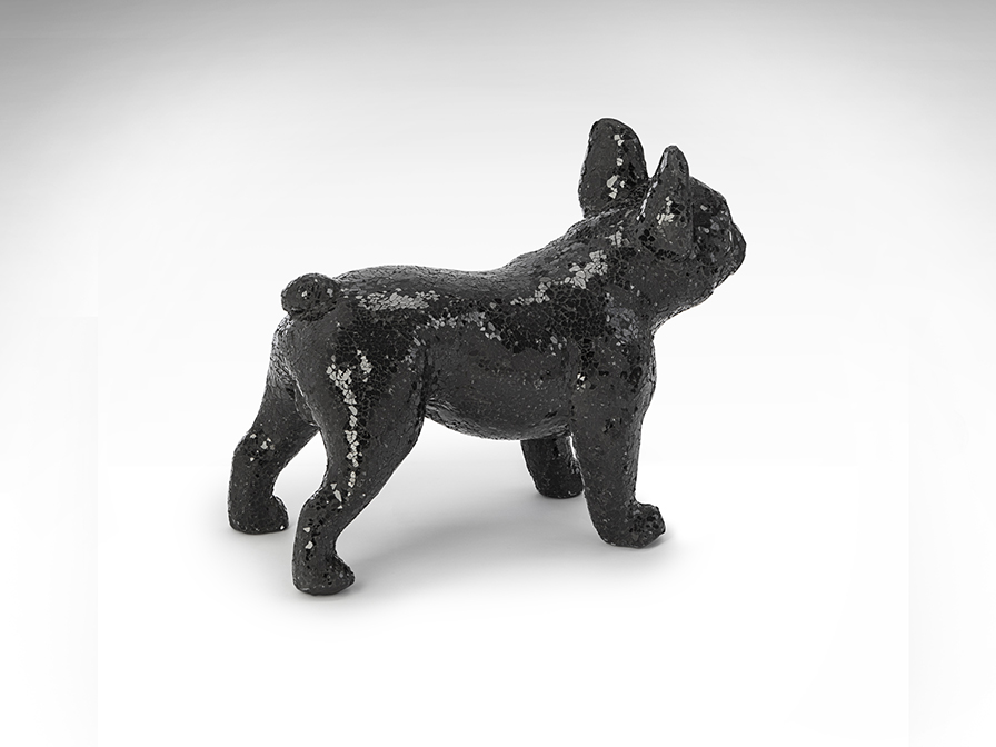 Schuller  Decorative figures Atila 543712  ·ATILA· BULLDOG FIGURE, BLACK GLASS