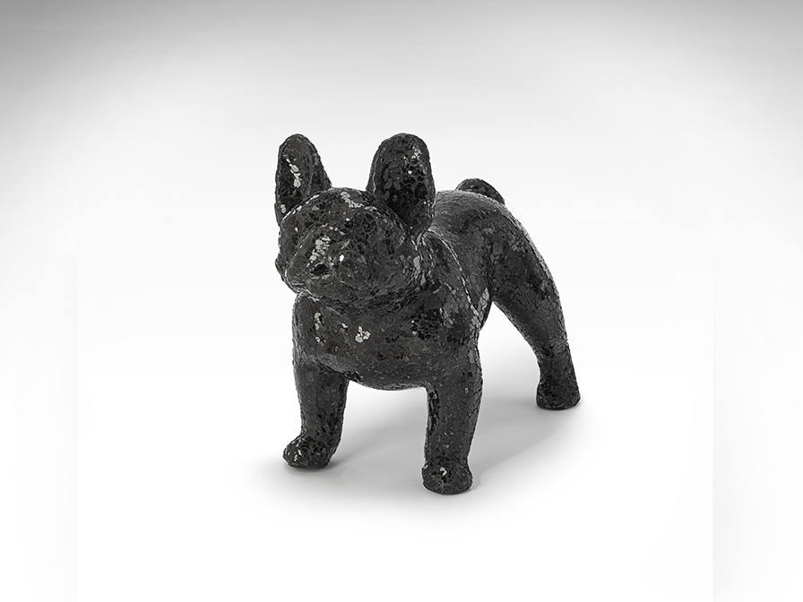 Schuller  Decorative figures Atila 543712  ·ATILA· BULLDOG FIGURE, BLACK GLASS