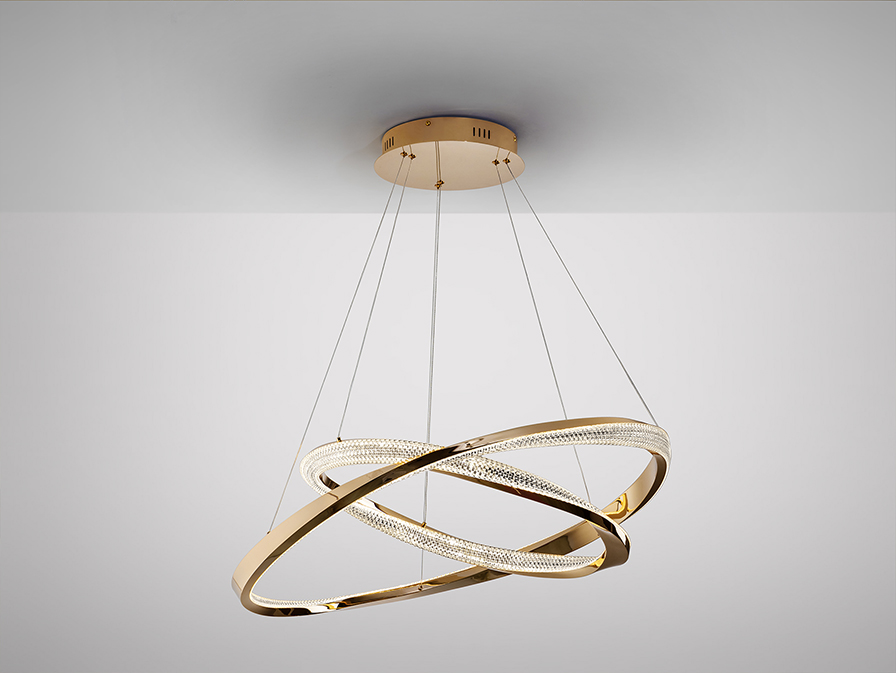 Schuller  Pendants Orbitas 554107  ORBITAS - GOLD LAMP 2 RINGS