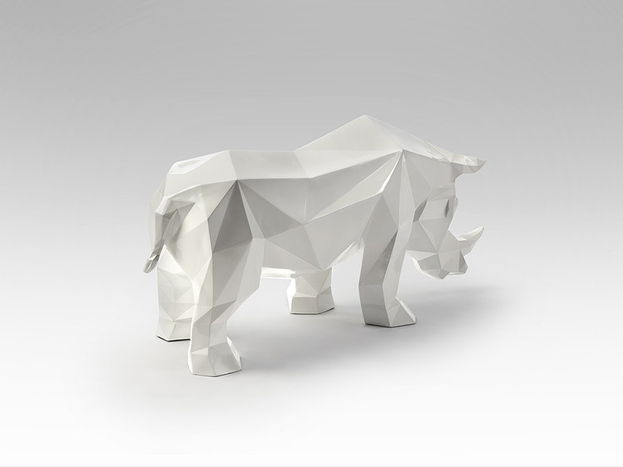 Schuller  Decorative figures Future Rhino 567718  -FUTURE RHINO- RHINOCEROS FIGURE, WHITE
